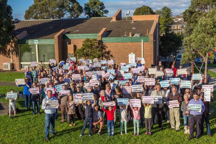 Highton Library protest