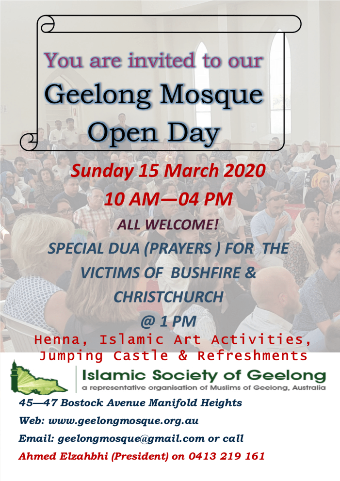 Geelong Mosque Open Day 2020 Flyer (2)